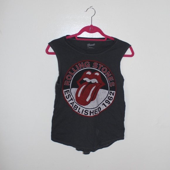 Bravado Tops - Classic Rolling Stones Print Grey Tee